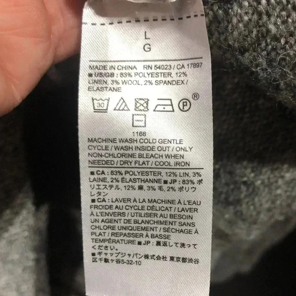 Banana Republic Wool Blend Knit Pullover Crew neck,horizontal stripe,warm winter - Picture 7 of 8